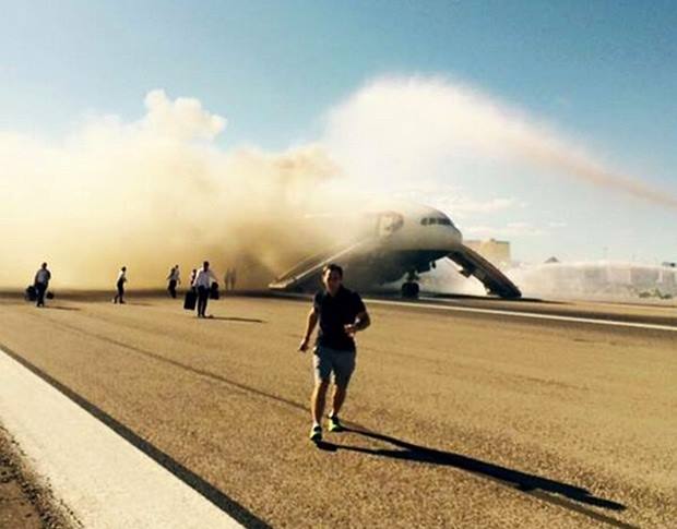 British Airways plane caught fire at Las Vegas airport on 8th September 2015.
