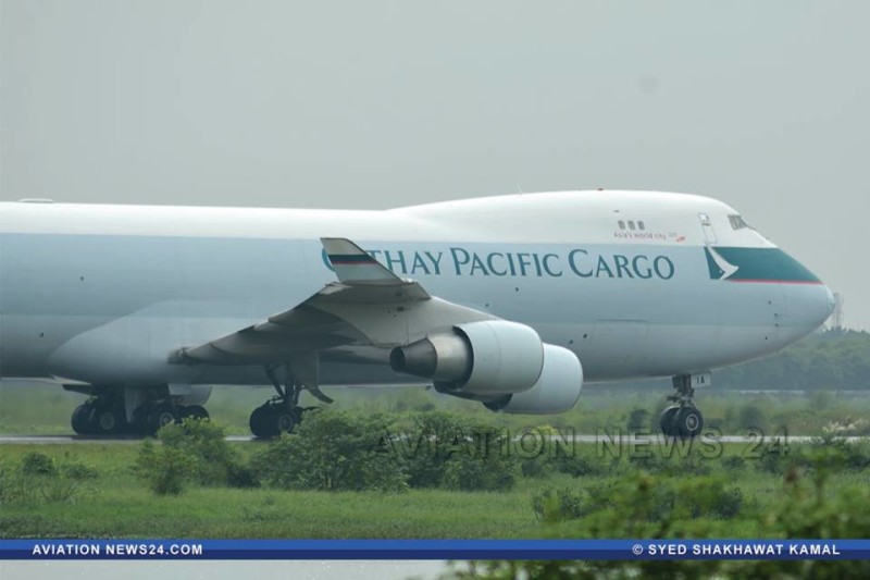 Cathay Pacific Cargo aircraft just landed at VGHS