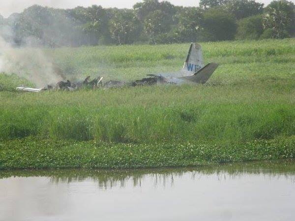 An HS-780 Andover cargo plane impacted a field and burned, shortly after takeoff from Malakal Airport (MAK), South Sudan