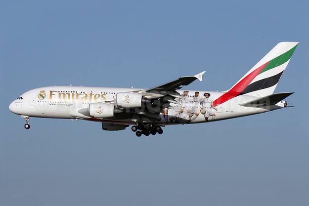 Emirates expands its relationship with Real Madrid with a new logo jet, announces three new A380 destinations