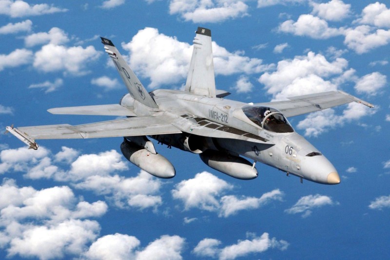 A FA-18A Hornet operated by US Naval Aviation War fighting Development Center met an accident