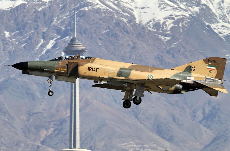 A McDonnell Douglas F-4 Phantom II operated by Islamic Republic of Iran Air Force crashed