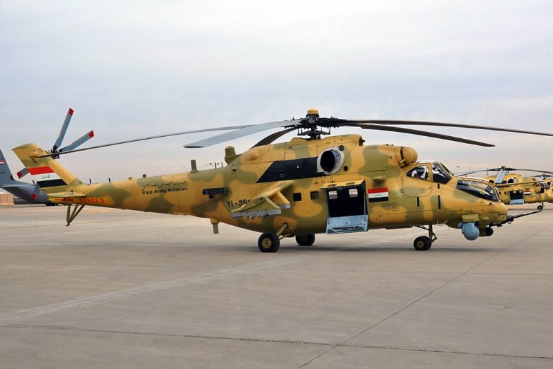 An Mil Mi-35M combat helicopter operated by Iraqi Army met an accident