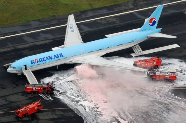 Korean Air Lines evacuated 319 passengers and crew from an aircraft preparing to take off from Japan’s Haneda Airport in Tokyo