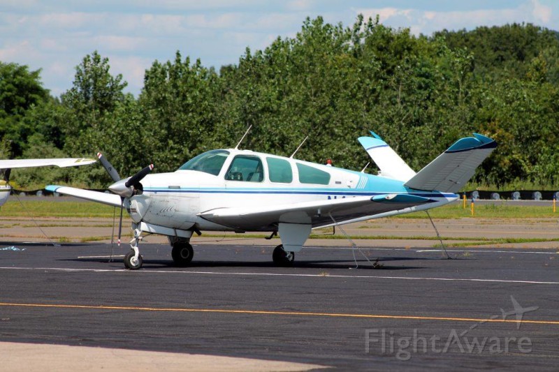 A privately owned Beech V35B Bonanza with the Registration